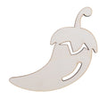 Unfinished Wooden Pepper Cutout DIY Craft 4.8 Inches in Beige color
