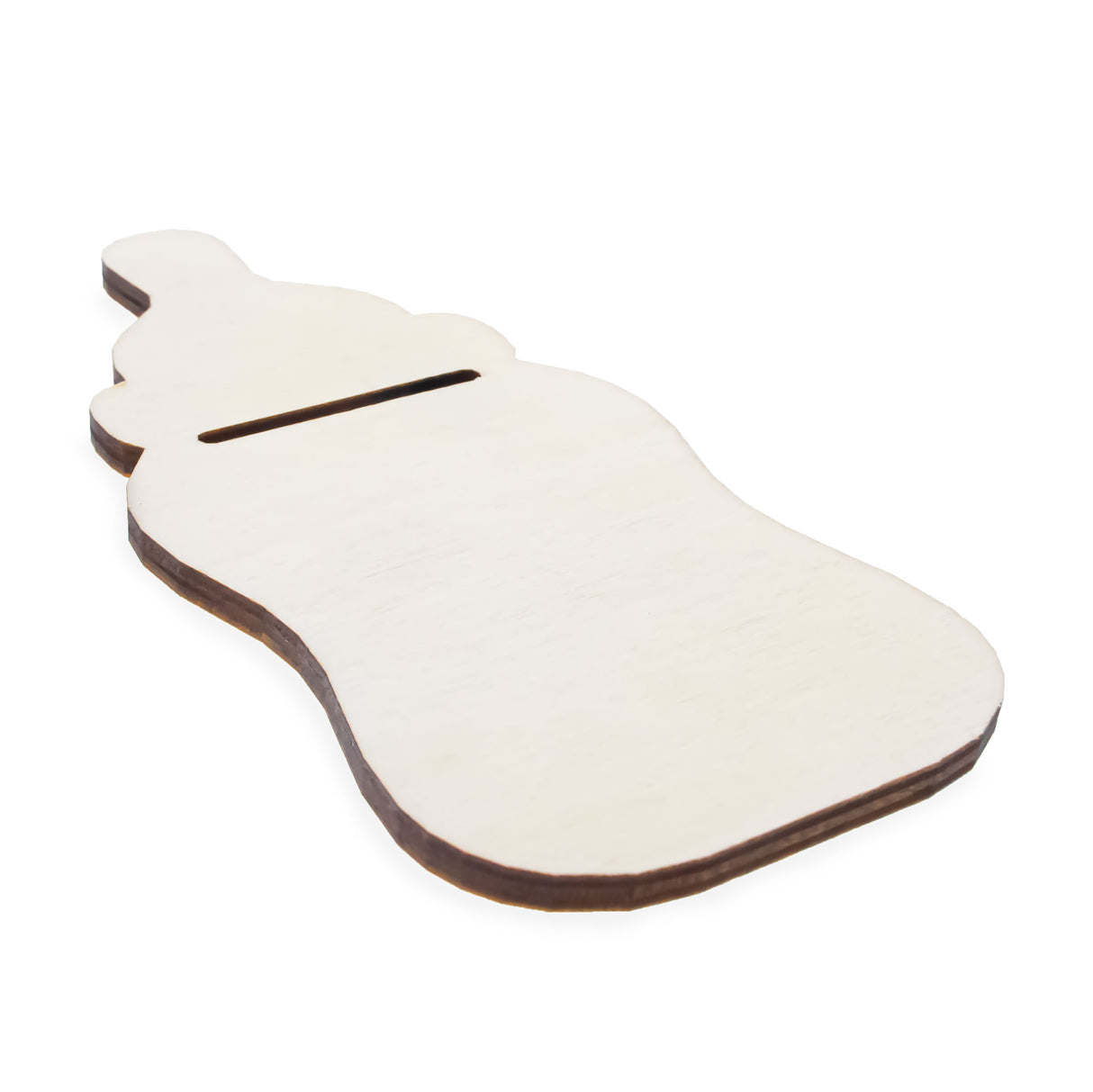 Unfinished Wooden Baby Bottle Cutout DIY Craft 5.4 Inches in Beige color,  shape