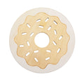 Unfinished Wooden Donut Cutout DIY Craft 4.2 Inches in Beige color Round