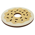 Unfinished Wooden Donut Cutout DIY Craft 4.2 Inches in Beige color, Round shape