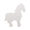 Unfinished Wooden Horse Cutout DIY Craft 3.8 Inches in Beige color