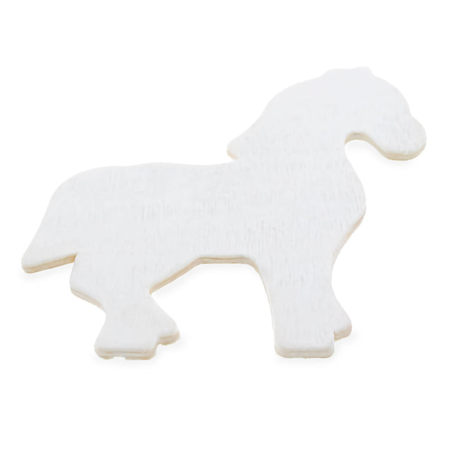 Wood Unfinished Wooden Horse Cutout DIY Craft 3.8 Inches in Beige color