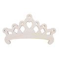 Unfinished Wooden Crown Cutout DIY Craft 5.4 Inches in Beige color