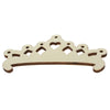 Wood Unfinished Wooden Crown Cutout DIY Craft 5.4 Inches in Beige color
