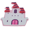 Wood Painted Wooden Princess Castle Cutout DIY Craft 4 Inches in Pink color