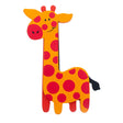 Painted Wooden Giraffe Cutout DIY Craft 5 Inches in Orange color