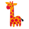 Painted Wooden Giraffe Cutout DIY Craft 5 Inches in Orange color