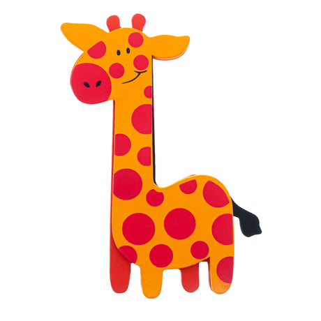 Painted Wooden Giraffe Cutout DIY Craft 5 Inches in Orange color