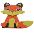 Painted Wooden Fox Cutout DIY Craft 4.3 Inches in Orange color,  shape