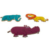 Wood Set of 3 Painted Wooden Safari Animals Cutout DIY Craft 5.1 Inches in Multi color