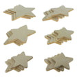 Set of 24 Unfinished Wooden Stars Cutout DIY Craft 4.7 Inches in Beige color, Star shape