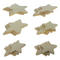 Set of 24 Unfinished Wooden Stars Cutout DIY Craft 4.7 Inches in Beige color Star