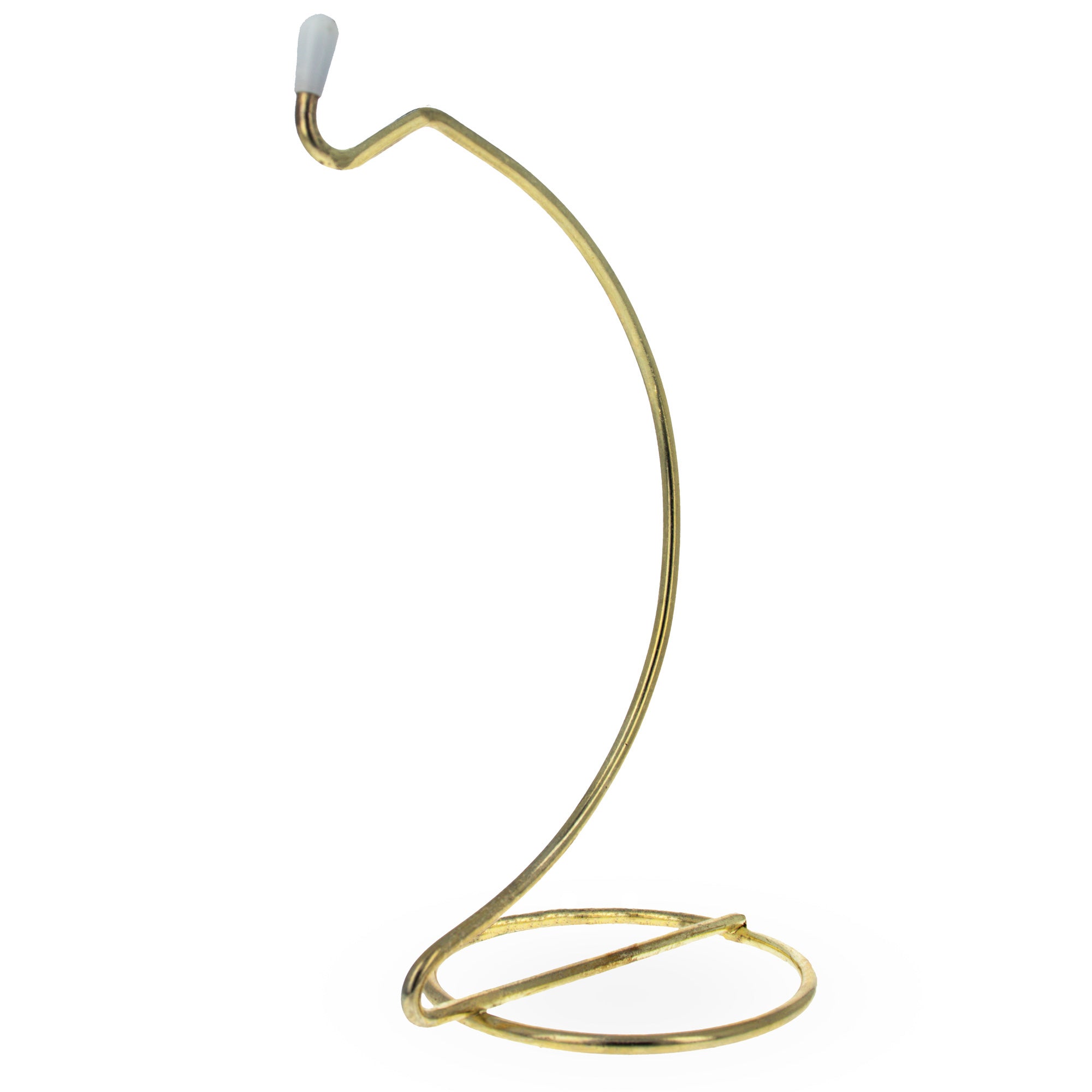 Circle Base Gold Tone Metal Ornament Stand Display Holder 5 Inches in Gold color