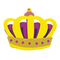 Painted Wooden Crown Cutout DIY Craft 3.7 Inches in Yellow color