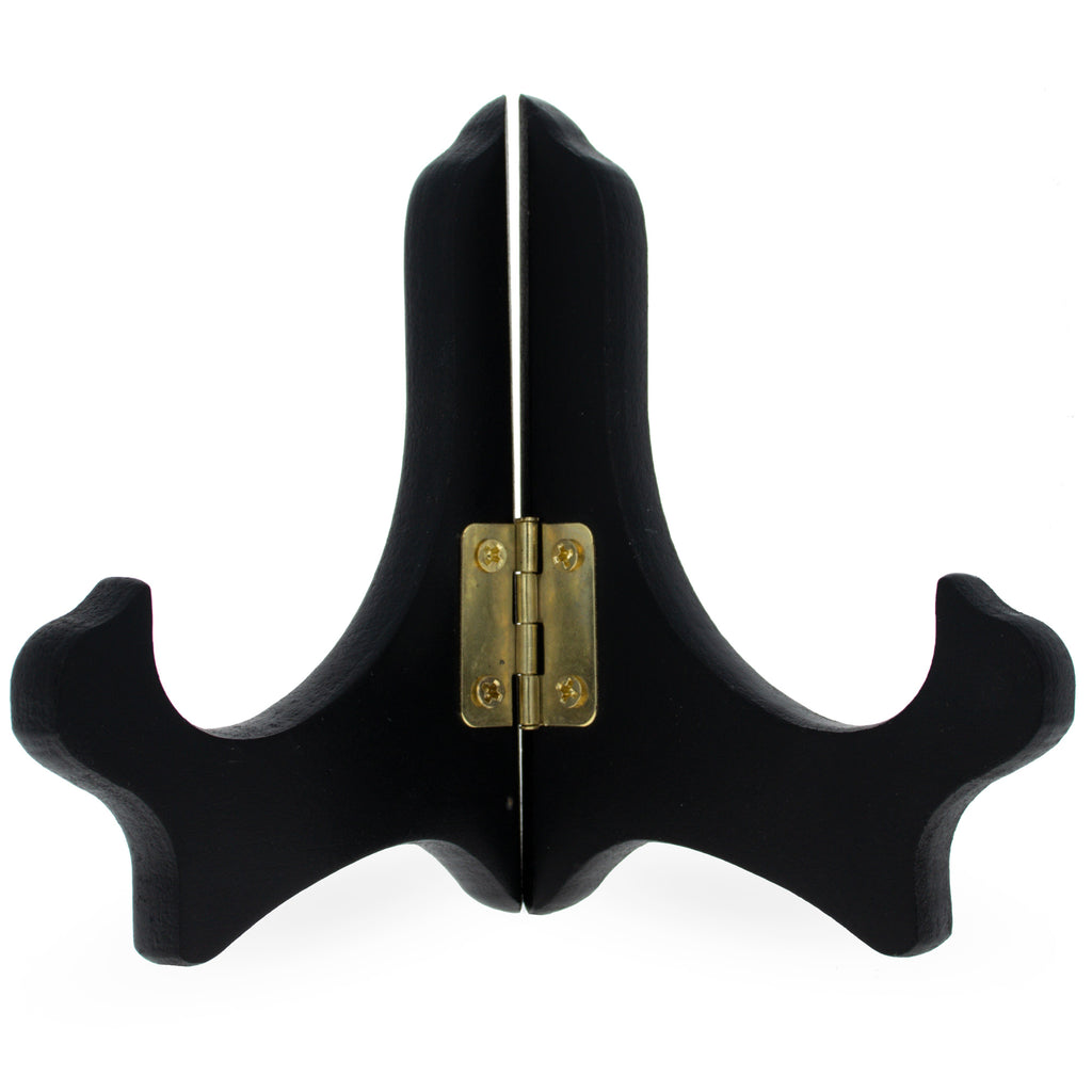 Folding Hinged Plastic Easel or Plate Holder Display Stand 4 Inches in Black color
