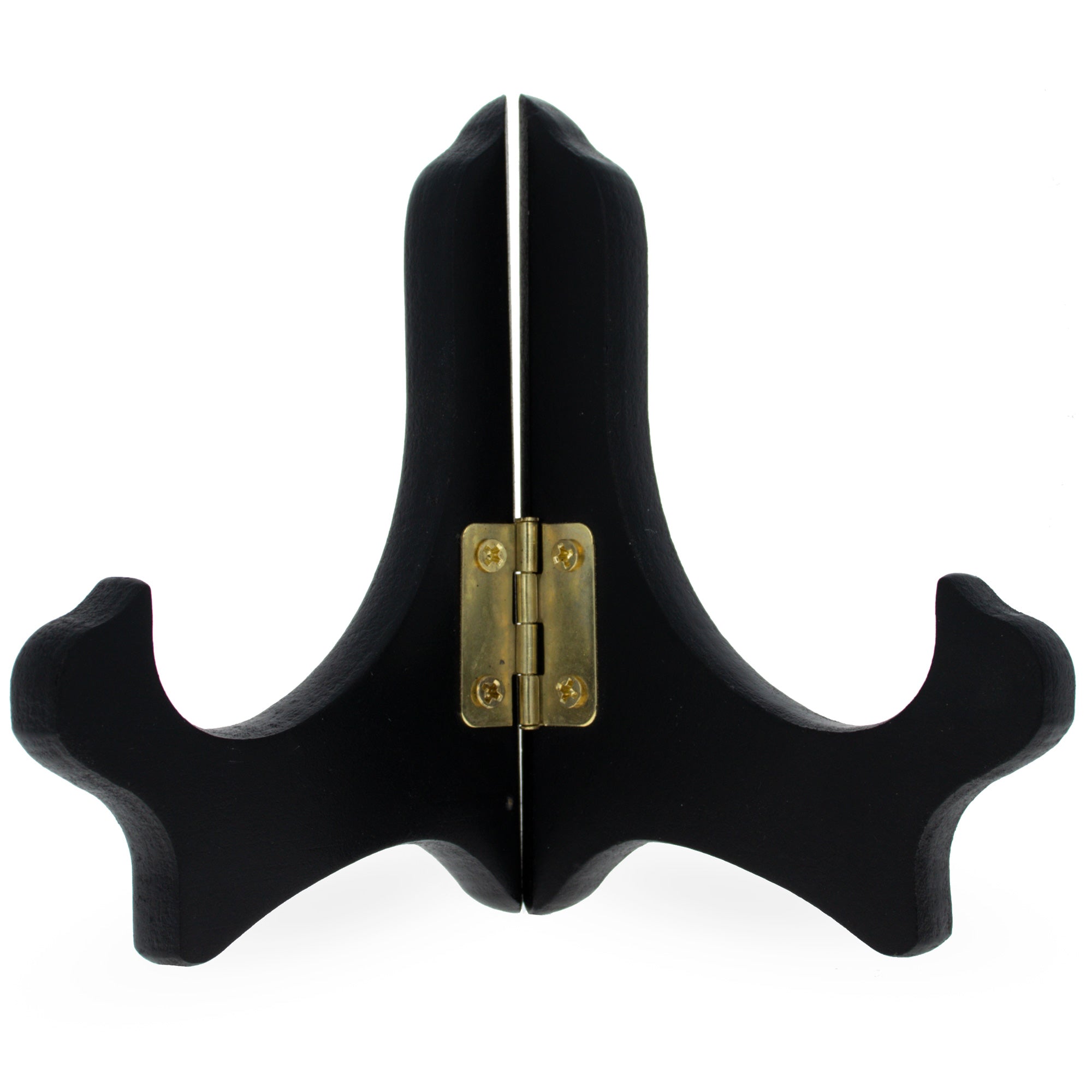 Folding Hinged Plastic Easel or Plate Holder Display Stand 4 Inches in Black color