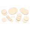 Wood Set of 21 Unfinished Wooden Circle Shapes Cutouts DIY Crafts 3 Inches in Beige color