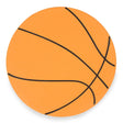 Painted Finished Wooden Basketball Shape Cutout DIY Craft 5 Inches in Orange color Round