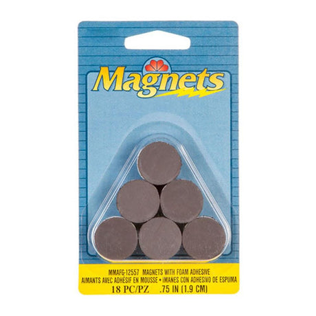 Fabric 18 Self Adhesive Magnets in Gray color