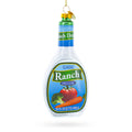 Ranch Dressing Bottle Glass Christmas Ornament in Multi color Figurine