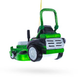 Riding Lawn Mower Blown Glass Christmas Ornament , dimensions in inches: 3.5 x 4.2 x 2.6