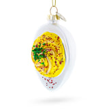 Deviled Egg Blown Glass Christmas Ornament in Multi color