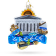Landmarks and Symbols of Greece Glass Christmas Ornament in Multi color Figurine