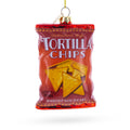 Tortilla Chips Bag Glass Christmas Ornament in Red color Figurine