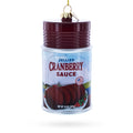 Jellied Cranberry Sauce Can Glass Christmas Ornament in Brown color Figurine