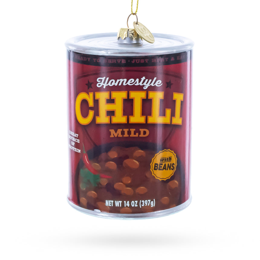 Chili Can Blown Glass Christmas Ornament in Multi color