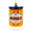 Honey Jar Blown Glass Christmas Ornament in Yellow color
