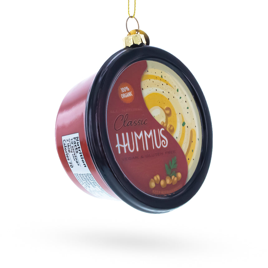 Hummus Blown Glass Christmas Ornament in Multi color