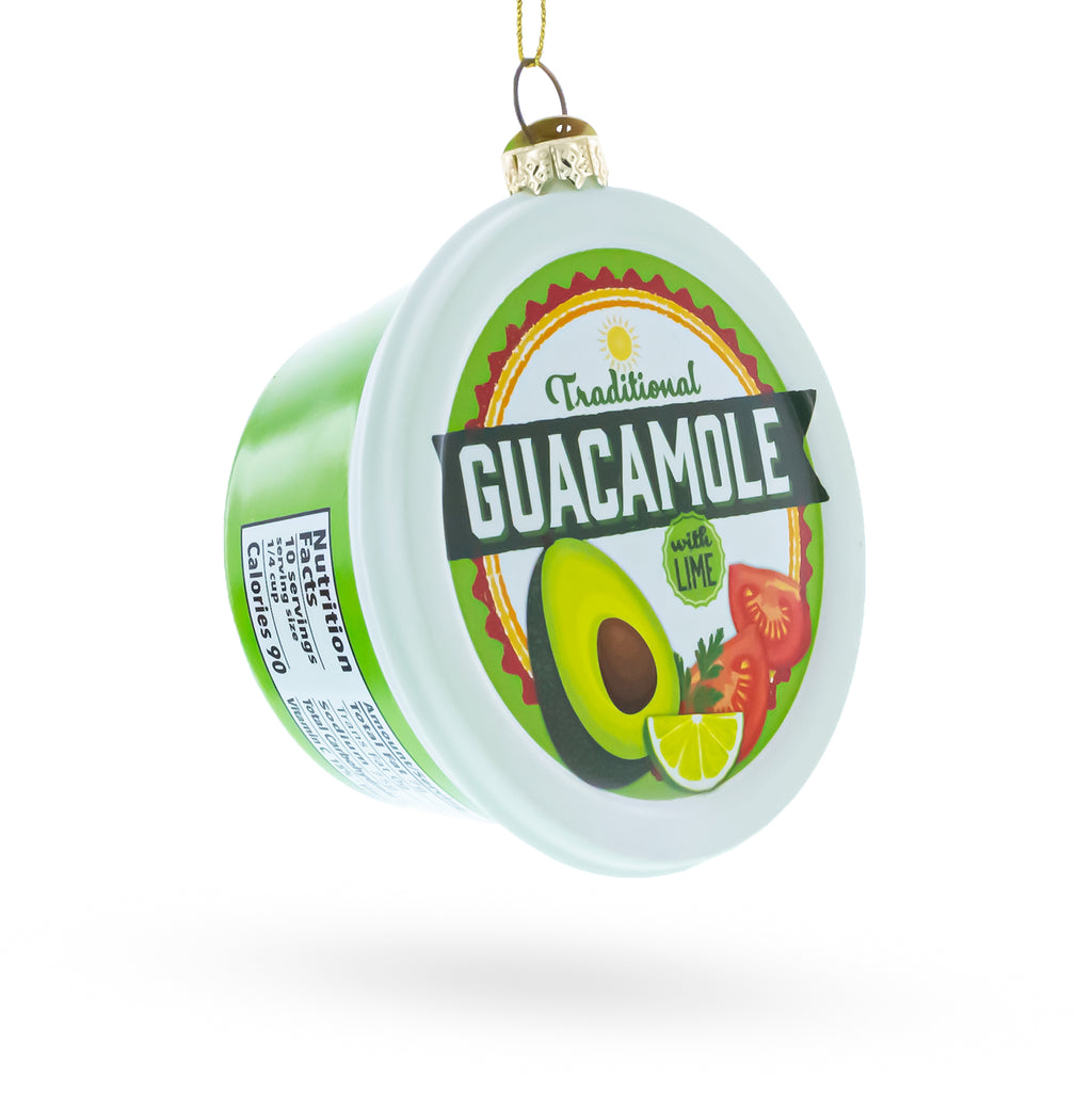 Traditional Guacamole Glass Christmas Ornament in Green color Figurine
