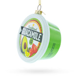 Traditional Guacamole Blown Glass Christmas Ornament , dimensions in inches: 3.9 x 3.3 x 1.8