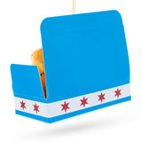 Chicago Style Hot Dog Blown Glass Christmas OrnamentChina , dimensions in inches: 3.5 x 2.3 x 4