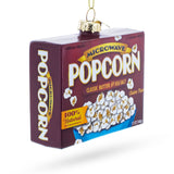 Popcorn Package Blown Glass Christmas OrnamentChina , dimensions in inches: 3.5 x 1.2 x 3.6