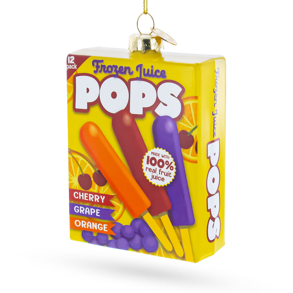 Frozen Popsicle Box Glass Christmas Ornament in Multi color Figurine