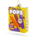 Frozen Popsicle Box Glass Christmas Ornament in Multi color Figurine
