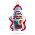 Baker’s Apron Glass Christmas Ornament in Multi color Figurine