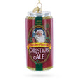 Santa’s Christmas Ale Beer Can Blown Glass Christmas Ornament in Multi color Figurine