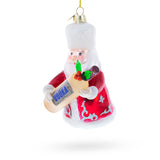 Santa with Vodka Blown Glass Christmas Ornament in Multi color
