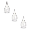 Set of 3 Openable Fillable Clear Plastic Teardrop Christmas Ornaments DIY Craft 5.5 Inches in Clear color,  shape