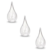 Set of 3 Openable Fillable Clear Plastic Teardrop Christmas Ornaments DIY Craft 5.5 Inches in Clear color,  shape