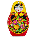 Matryoshka Doll Decorative Wooden Cutting Board in Red color