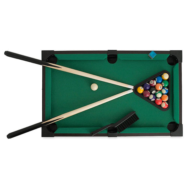 Mini Tabletop Pool Billiards 20 Inches in Green color,  shape