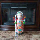 Muñecas de anidación Santa Did Moroz de madera maciza talladas a mano, 9,5 pulgadas