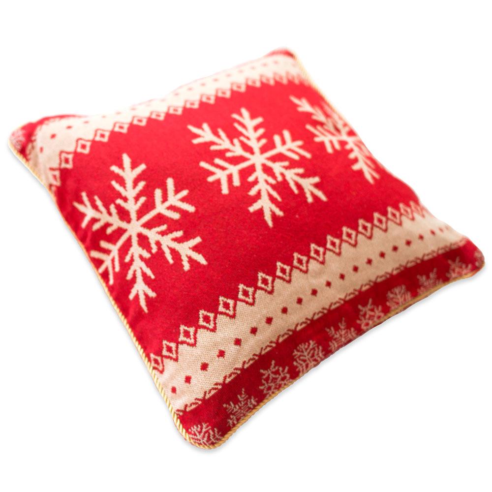 Shop Set of 2 White Snowflakes on Red Christmas Throw Cushion Pillow Covers. Buy Christmas Decor > Pillow Covers Red Square