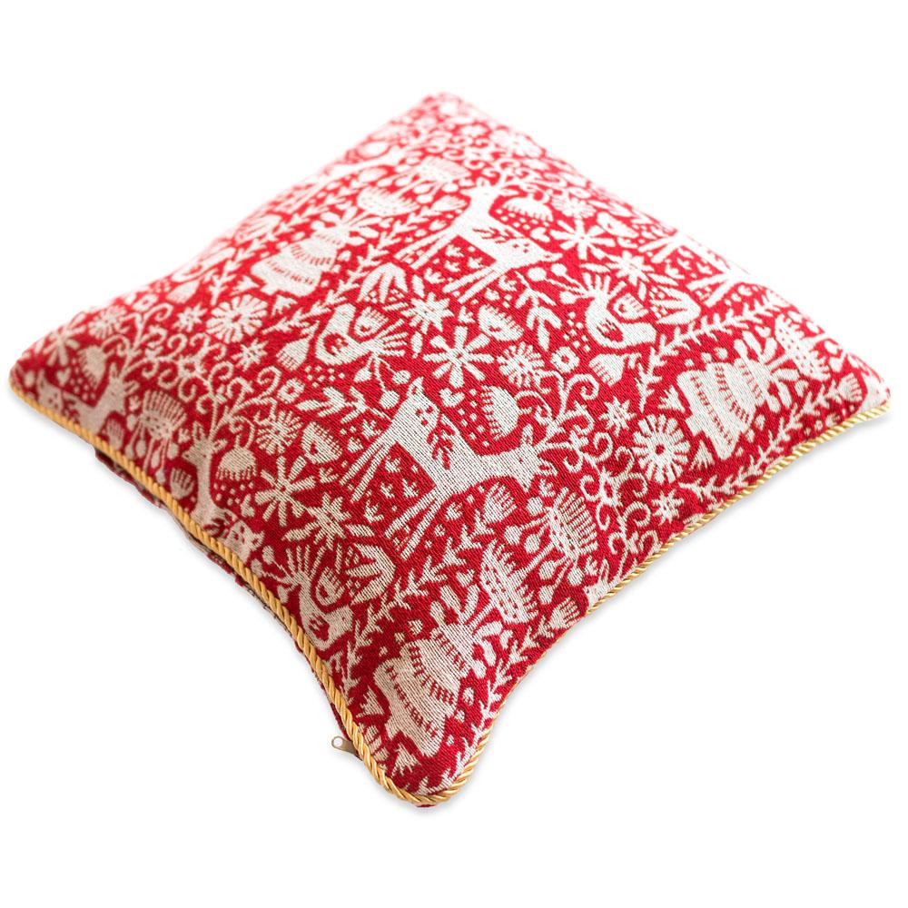 Set of 2 White Deer in the Woods Christmas Throw Cushion Pillow Covers