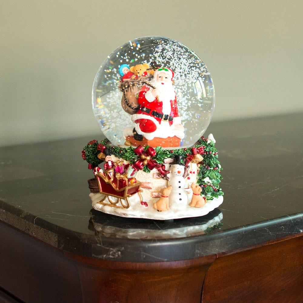 Santa's Chimney Adventure: Musical Water Snow Globe
