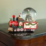 Children Riding Train Musical Water Snow Globe